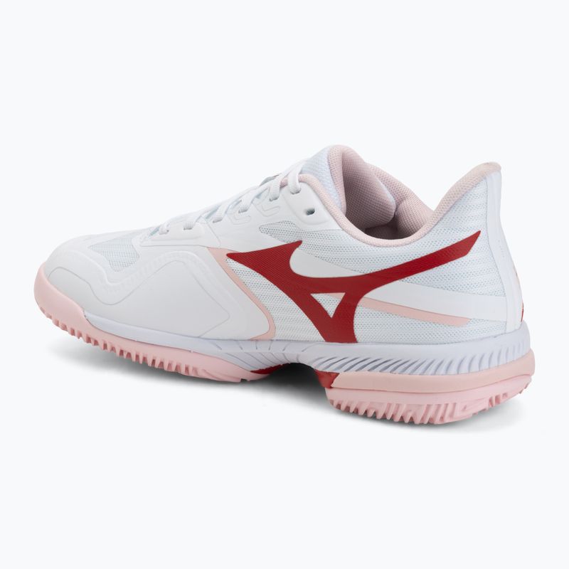 Încălțăminte de tenis pentru femei Mizuno Wave Exceed Court CC W white/pinkesque/barbados cherr 3