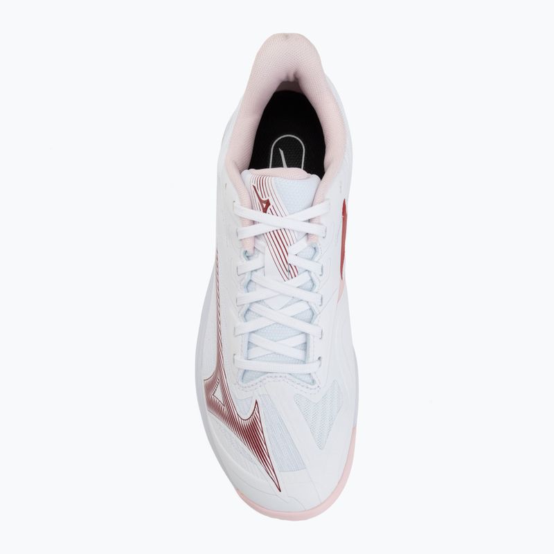 Încălțăminte de tenis pentru femei Mizuno Wave Exceed Court CC W white/pinkesque/barbados cherr 5