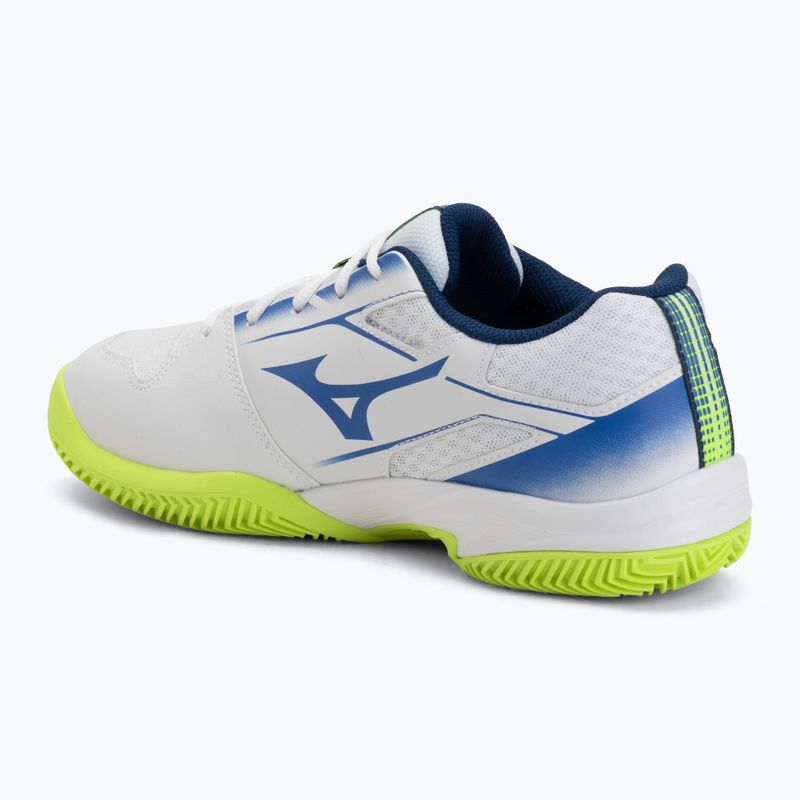 Încălțăminte de tenis pentru bărbați Mizuno Break Shot 5 CC white/dazzling blue/lightning 3