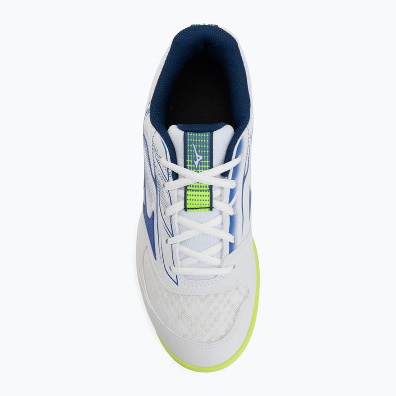 Încălțăminte de tenis pentru bărbați Mizuno Break Shot 5 CC white/dazzling blue/lightning 5