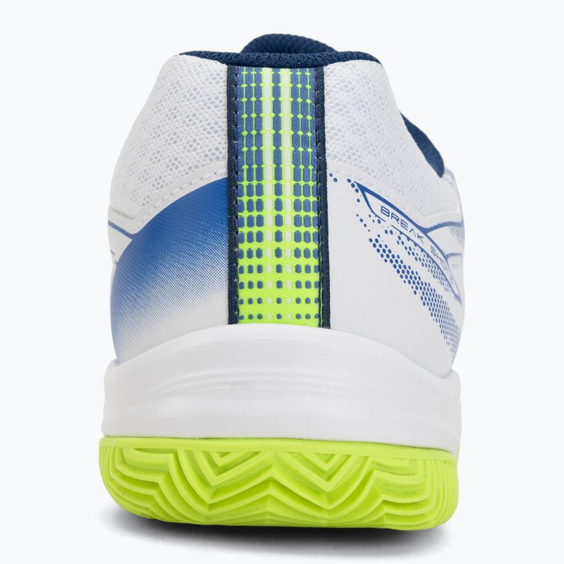 Încălțăminte de tenis pentru bărbați Mizuno Break Shot 5 CC white/dazzling blue/lightning 6