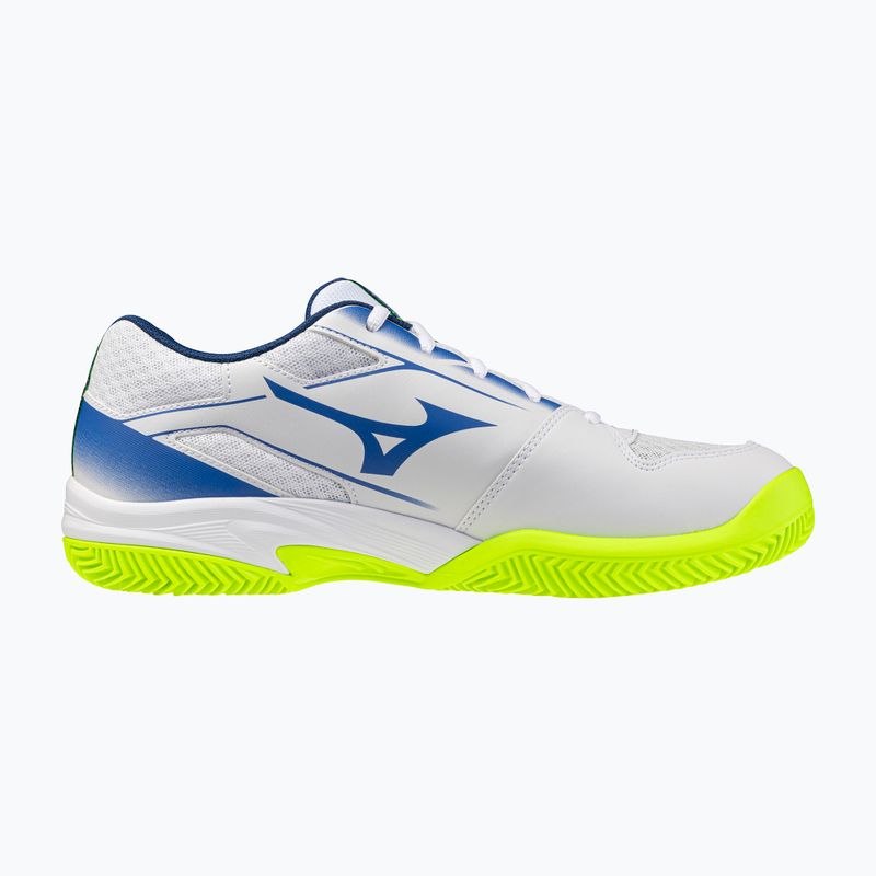 Încălțăminte de tenis pentru bărbați Mizuno Break Shot 5 CC white/dazzling blue/lightning 2