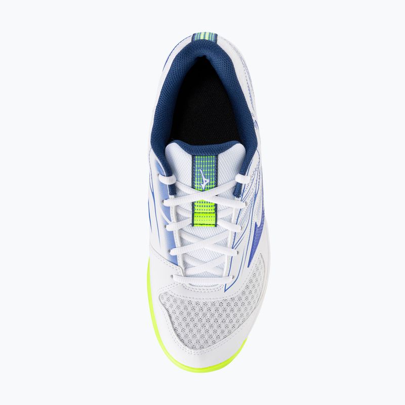 Încălțăminte de tenis pentru bărbați Mizuno Break Shot 5 CC white/dazzling blue/lightning 5