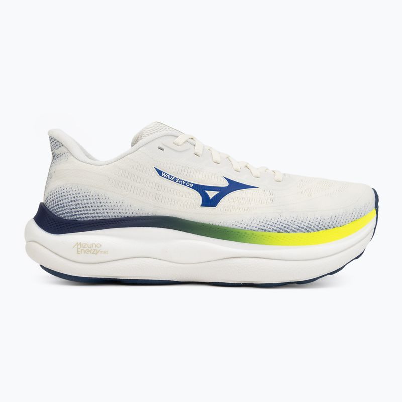 Încălțăminte de alergare pentru bărbați Mizuno Wave Sky 9 snow white/surf the web/lightning yellow 2