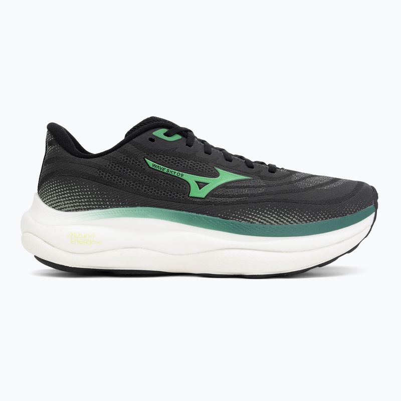 Încălțăminte de alergare pentru bărbați Mizuno Wave Sky 9 black/goblin green/alpine green 2
