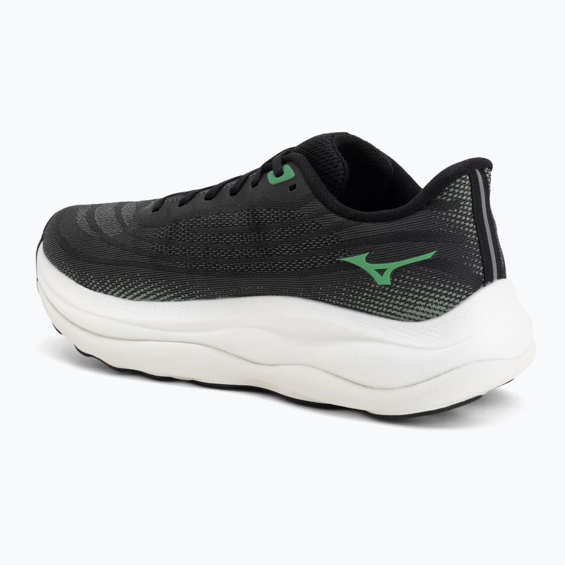Încălțăminte de alergare pentru bărbați Mizuno Wave Sky 9 black/goblin green/alpine green 3