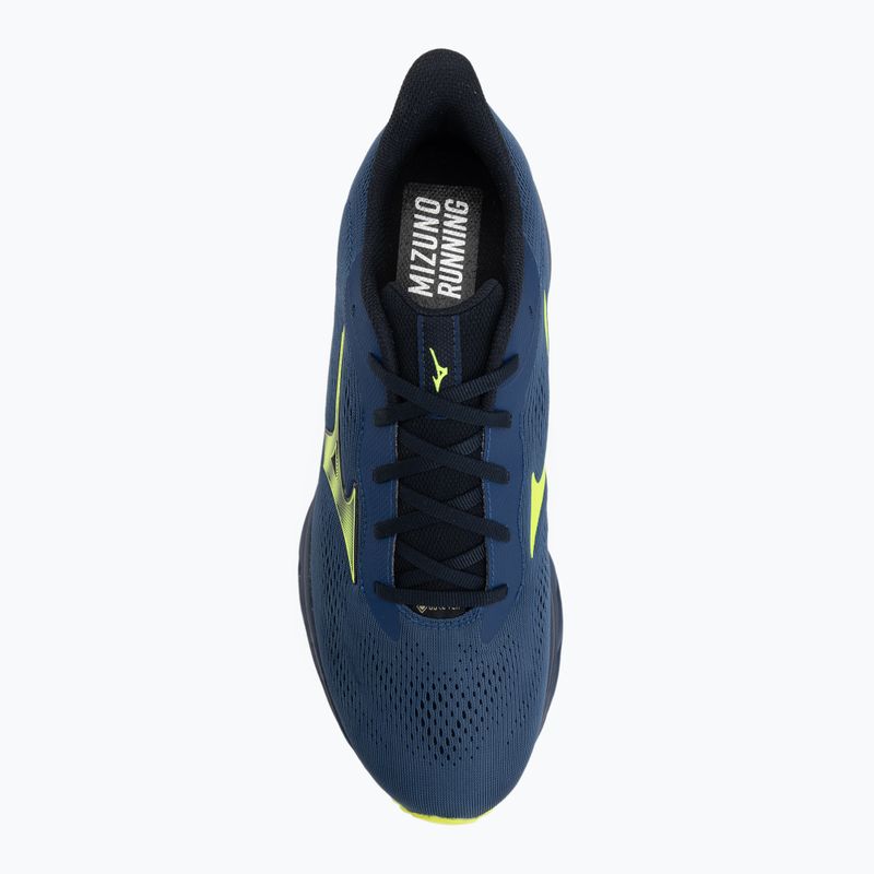 Încălțăminte de alergare pentru bărbați Mizuno Wave Serene 2 GTX estate blue/lightning yellow 5
