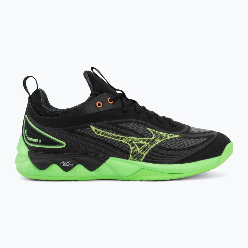 Încălțăminte de volei Mizuno Wave Luminous 3 black/glowing apple/mandarin orange 2