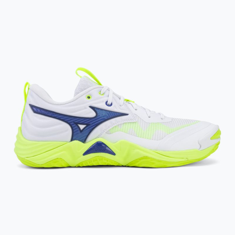 Încălțăminte de volei Mizuno Wave Momentum Elite white/lightning yellow/dazzling blue 2