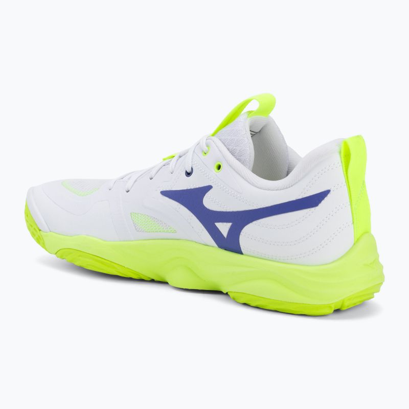 Încălțăminte de volei Mizuno Wave Momentum Elite white/lightning yellow/dazzling blue 3