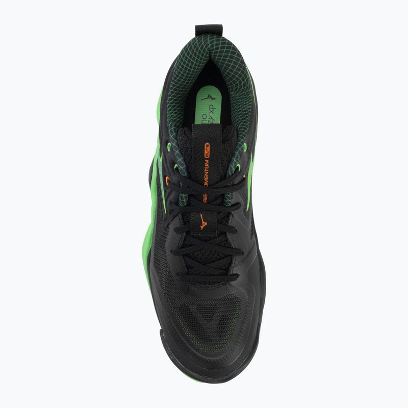 Încălțăminte de volei Mizuno Wave Momentum Elite black/glowing apple/mandarin orange 5