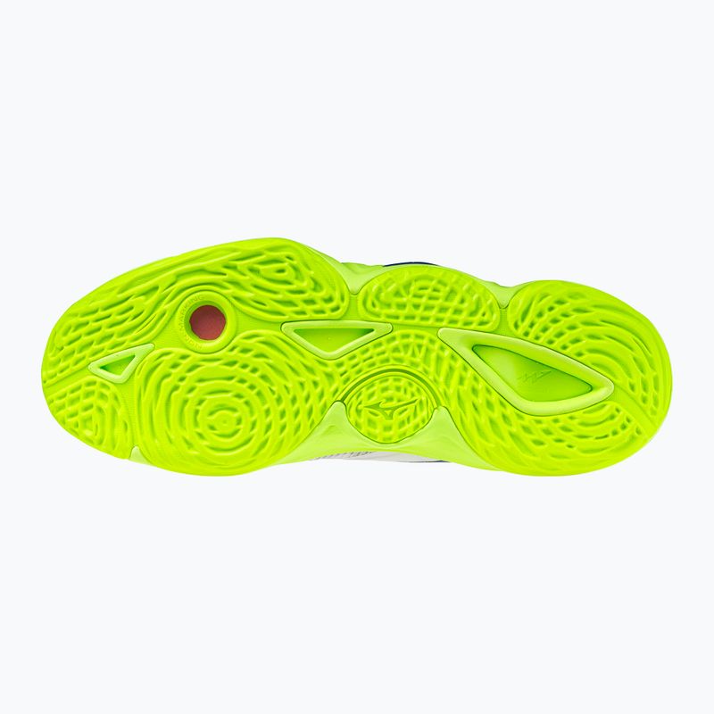 Încălțăminte de volei Mizuno Wave Momentum Elite Mid white/lightning yellow/dazzling blue 9