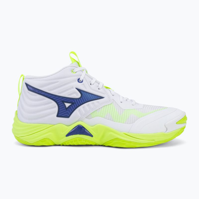 Încălțăminte de volei Mizuno Wave Momentum Elite Mid white/lightning yellow/dazzling blue 2