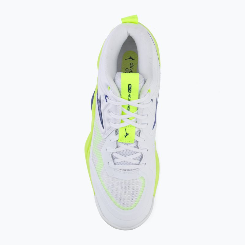 Încălțăminte de volei Mizuno Wave Momentum Elite Mid white/lightning yellow/dazzling blue 5