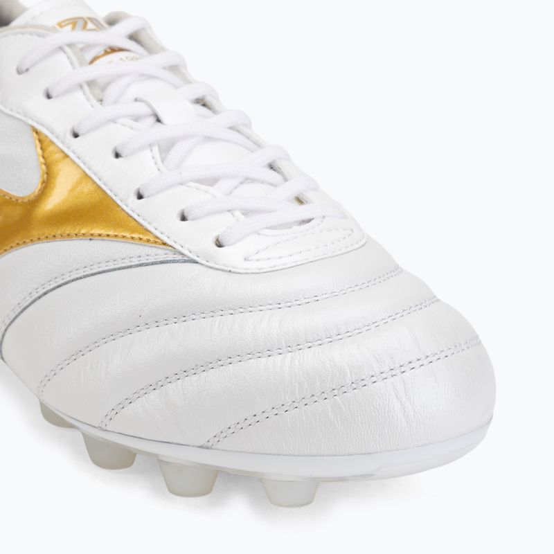 Încălțăminte de fotbal Mizuno Morelia II Elite FG white/football gold/galaxy silver 7