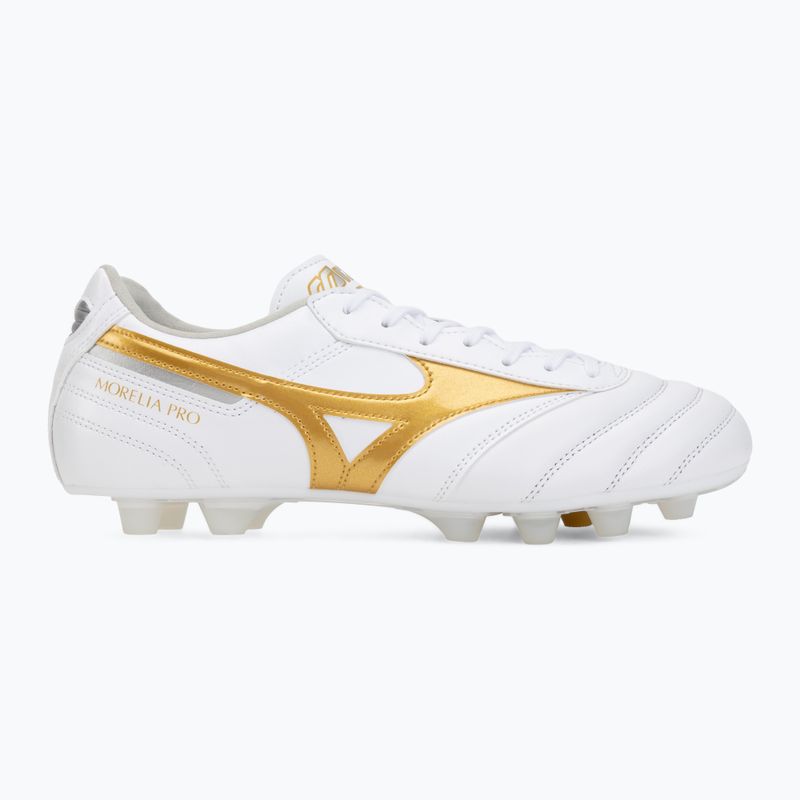 Încălțăminte de fotbal Mizuno Morelia II Pro FG white/football gold/galaxy silver 2