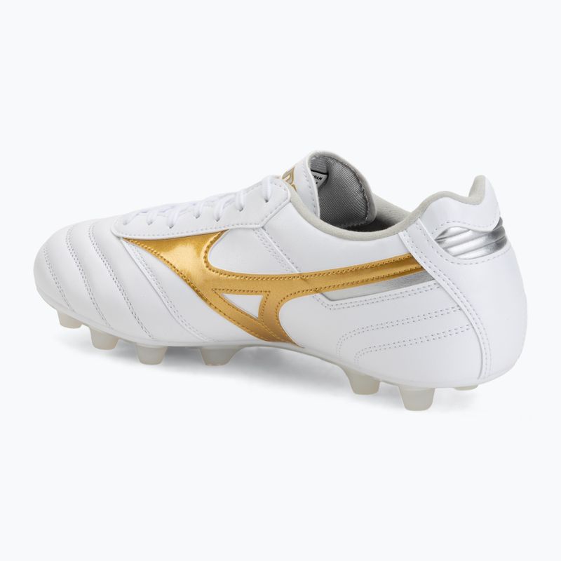 Încălțăminte de fotbal Mizuno Morelia II Pro FG white/football gold/galaxy silver 3