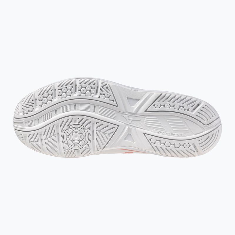 Încălțăminte de volei pentru femei Mizuno Cyclone Speed 5 white/rose elegance/lava falls 2