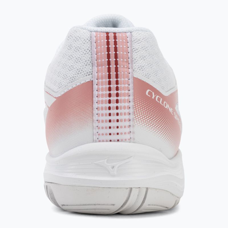 Încălțăminte de volei pentru femei Mizuno Cyclone Speed 5 white/rose elegance/lava falls 6