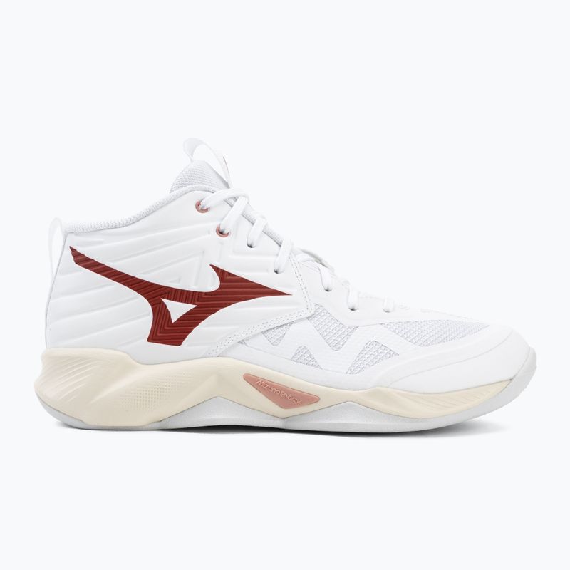 Încălțăminte de volei pentru femei Mizuno Wave Momentum Pro Mid white/rose elegance/lava falls 2