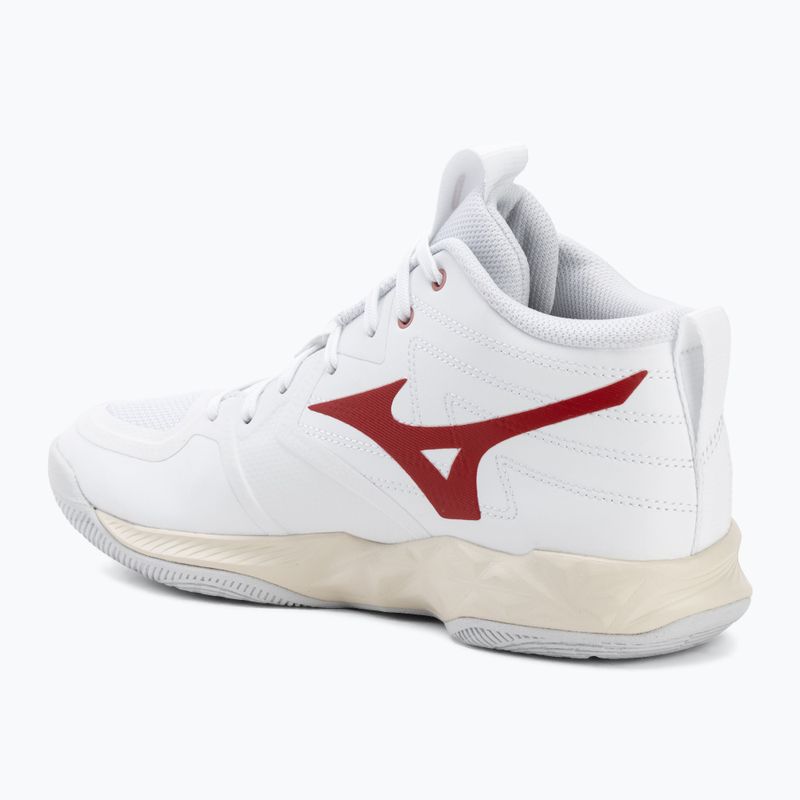 Încălțăminte de volei pentru femei Mizuno Wave Momentum Pro Mid white/rose elegance/lava falls 3