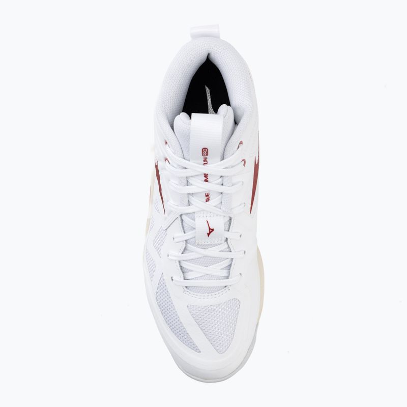 Încălțăminte de volei pentru femei Mizuno Wave Momentum Pro Mid white/rose elegance/lava falls 5