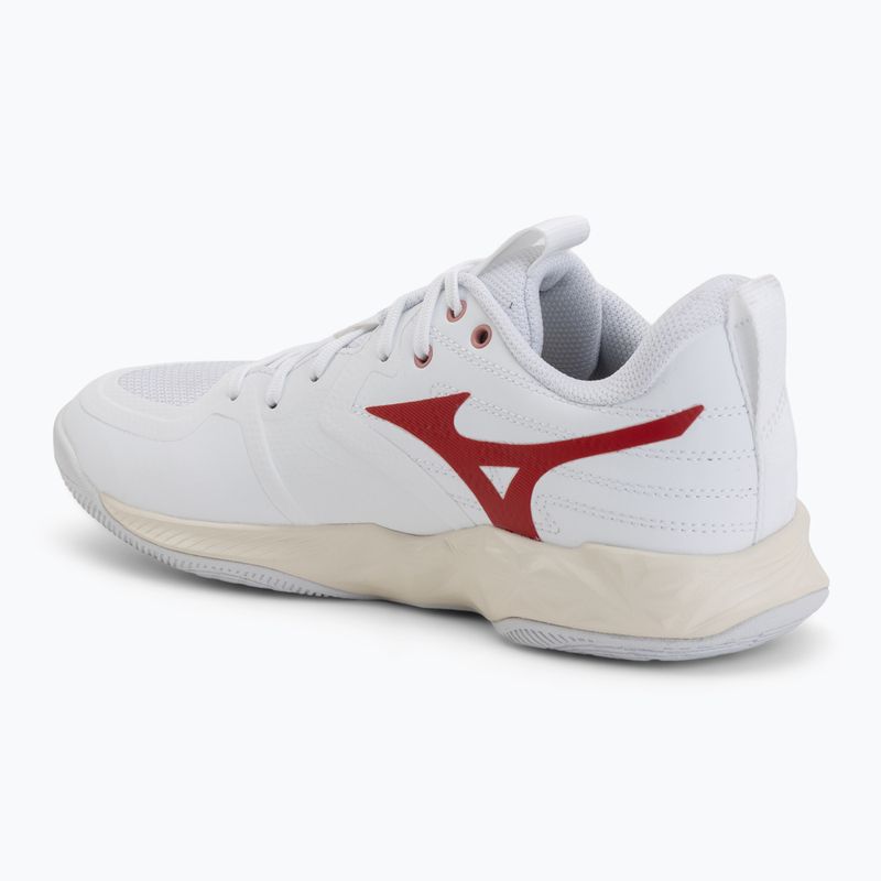Încălțăminte de volei pentru femei Mizuno Wave Momentum Pro white/rose elegance/lava falls 3