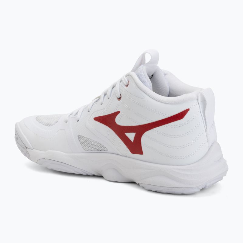 Încălțăminte de volei pentru femei Mizuno Wave Momentum Elite Mid white/rose elegance/lava falls 3
