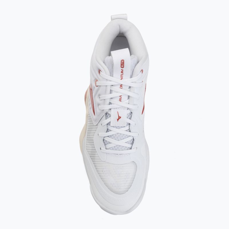 Încălțăminte de volei pentru femei Mizuno Wave Momentum Elite Mid white/rose elegance/lava falls 5