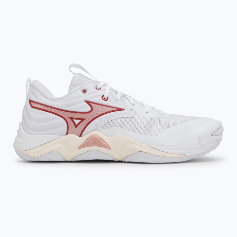 Încălțăminte de volei pentru femei Mizuno Wave Momentum Elite white/rose elegance/lava falls 2