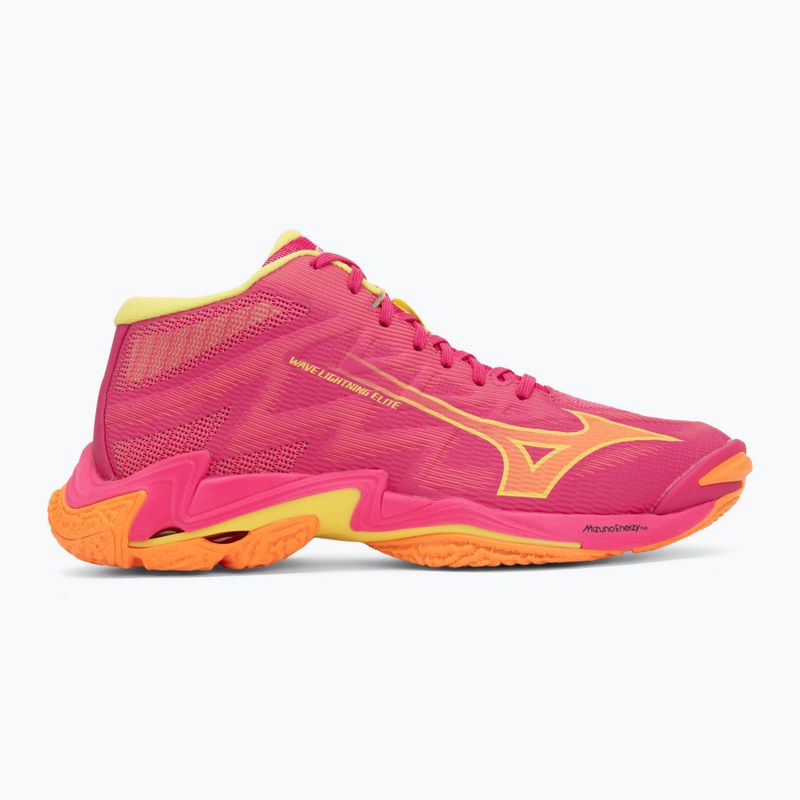 Încălțăminte de volei Mizuno Wave Lightning Elite Mid pink tetra/fortune yellow/light 2