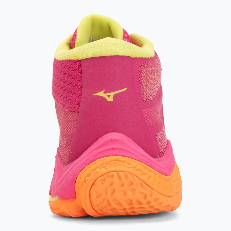 Încălțăminte de volei Mizuno Wave Lightning Elite Mid pink tetra/fortune yellow/light 6