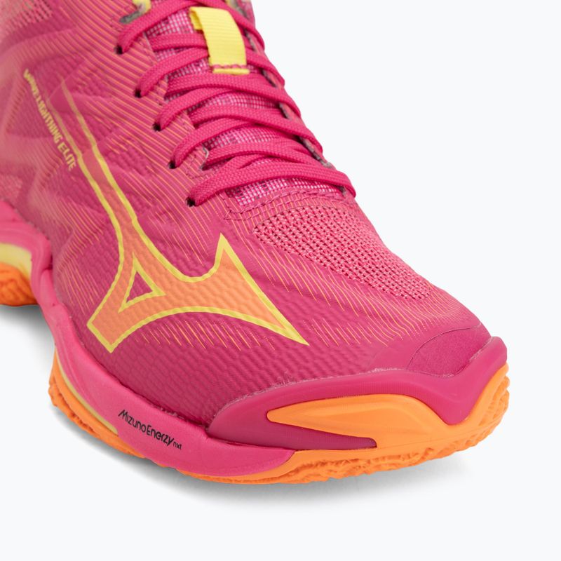 Încălțăminte de volei Mizuno Wave Lightning Elite Mid pink tetra/fortune yellow/light 7
