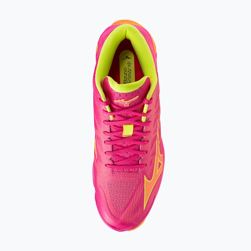 Încălțăminte de volei Mizuno Wave Lightning Elite Mid pink tetra/fortune yellow/light 5