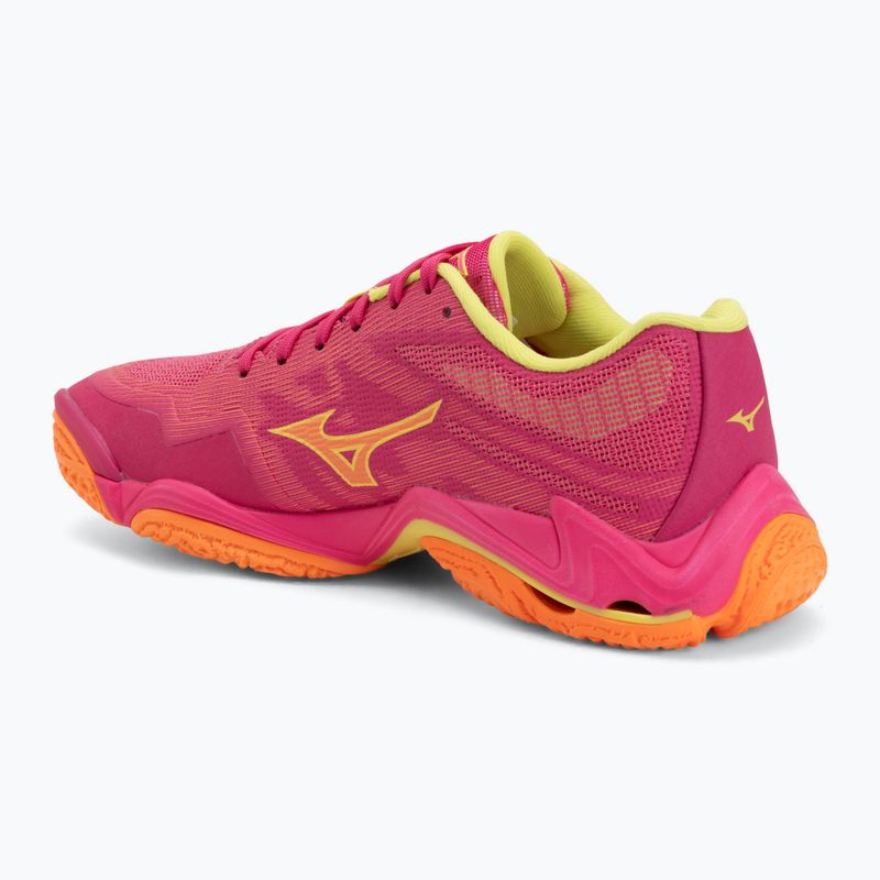 Încălțăminte de volei Mizuno Wave Lightning Elite pink tetra/fortune yellow/ligh 3