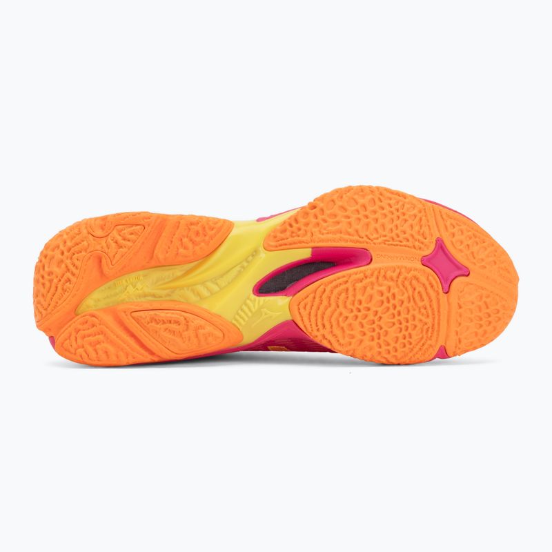 Încălțăminte de volei Mizuno Wave Lightning Elite pink tetra/fortune yellow/ligh 4