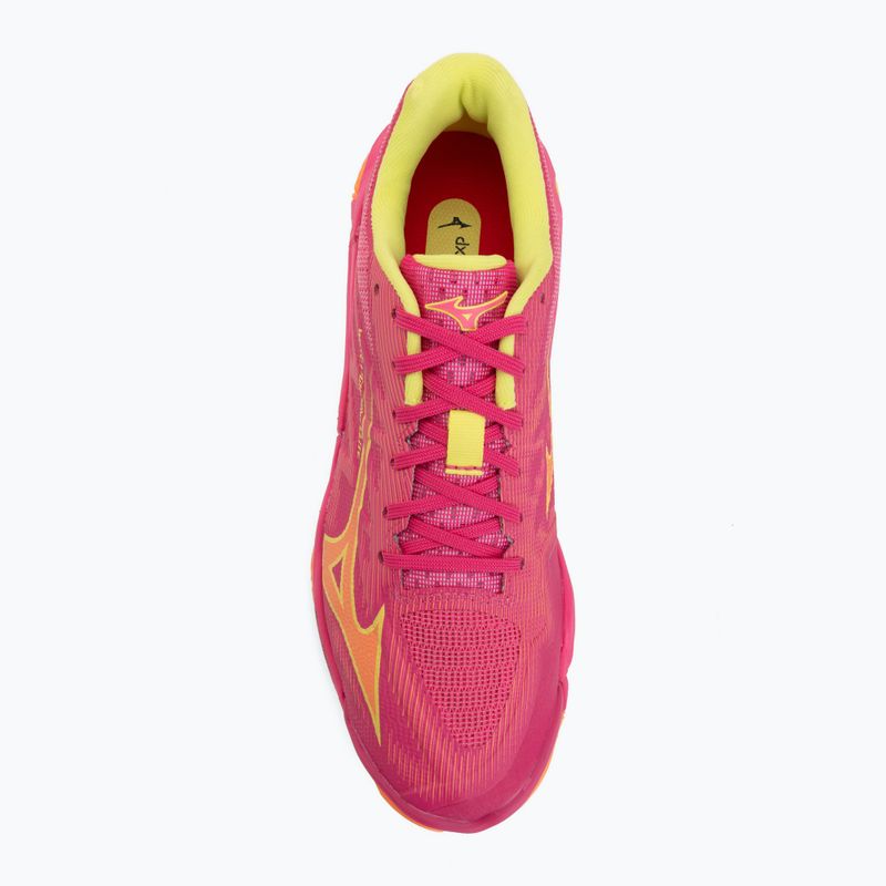 Încălțăminte de volei Mizuno Wave Lightning Elite pink tetra/fortune yellow/ligh 5