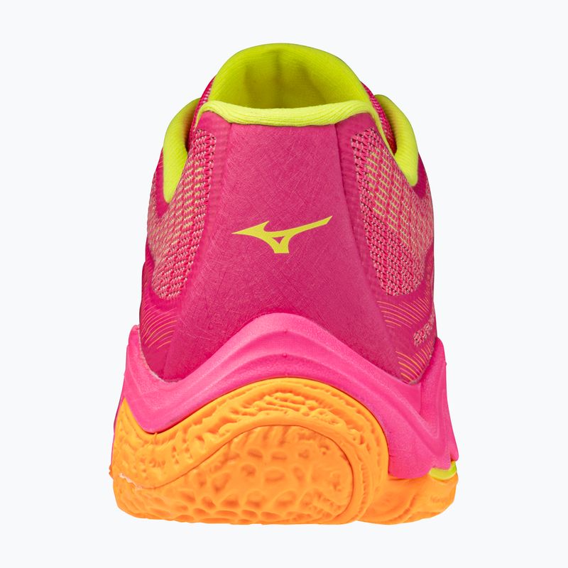 Încălțăminte de volei Mizuno Wave Lightning Elite pink tetra/fortune yellow/ligh 3