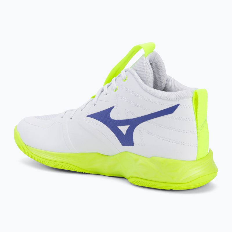 Încălțăminte de volei Mizuno Wave Momentum Pro Mid white/lightning yellow/dazzling blue 3