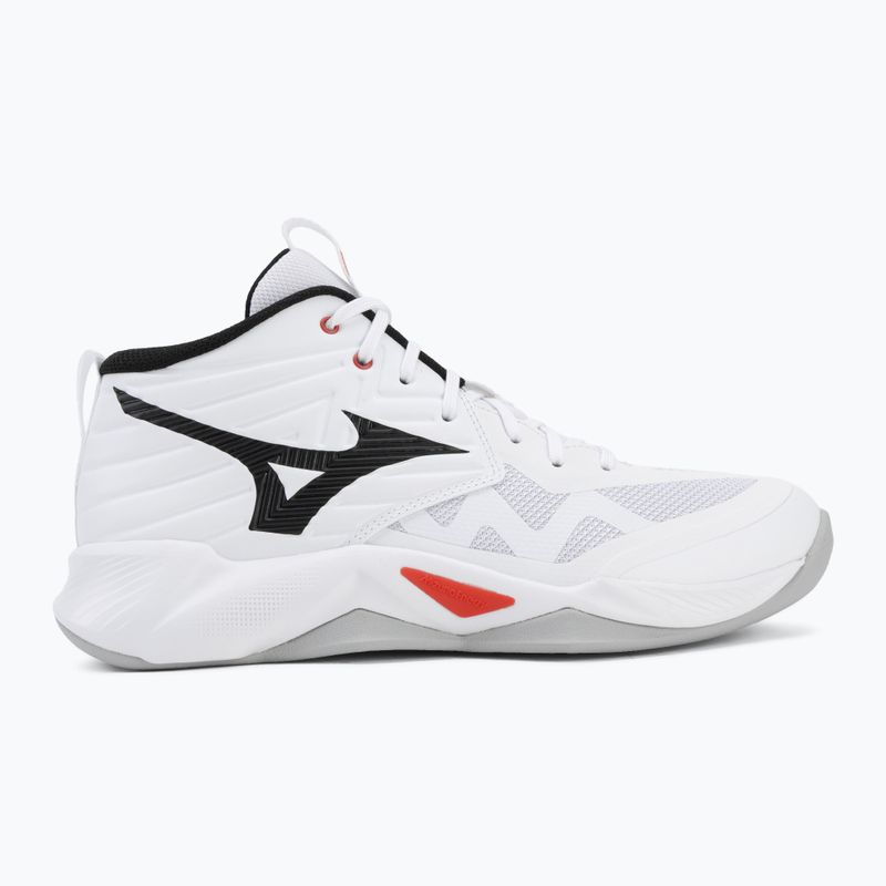 Încălțăminte de volei Mizuno Wave Momentum Pro Mid white/black/fiery red 2
