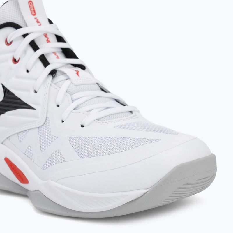 Încălțăminte de volei Mizuno Wave Momentum Pro Mid white/black/fiery red 7