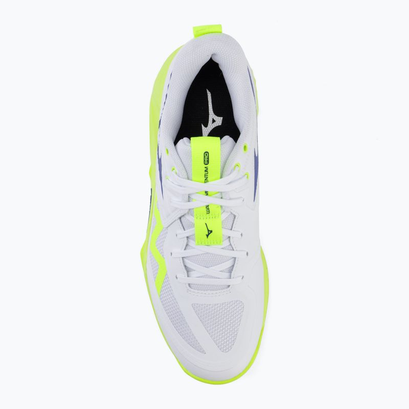 Încălțăminte de volei Mizuno Wave Momentum Pro white/lightning yellow/dazzling blue 5