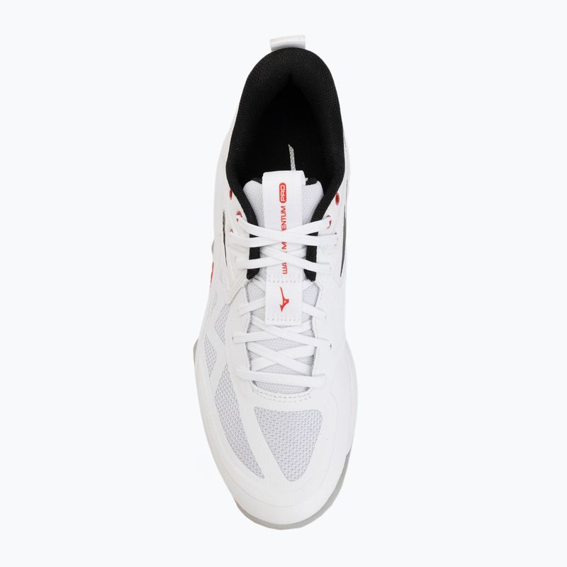 Încălțăminte de volei Mizuno Wave Momentum Pro white/black/fiery red 5