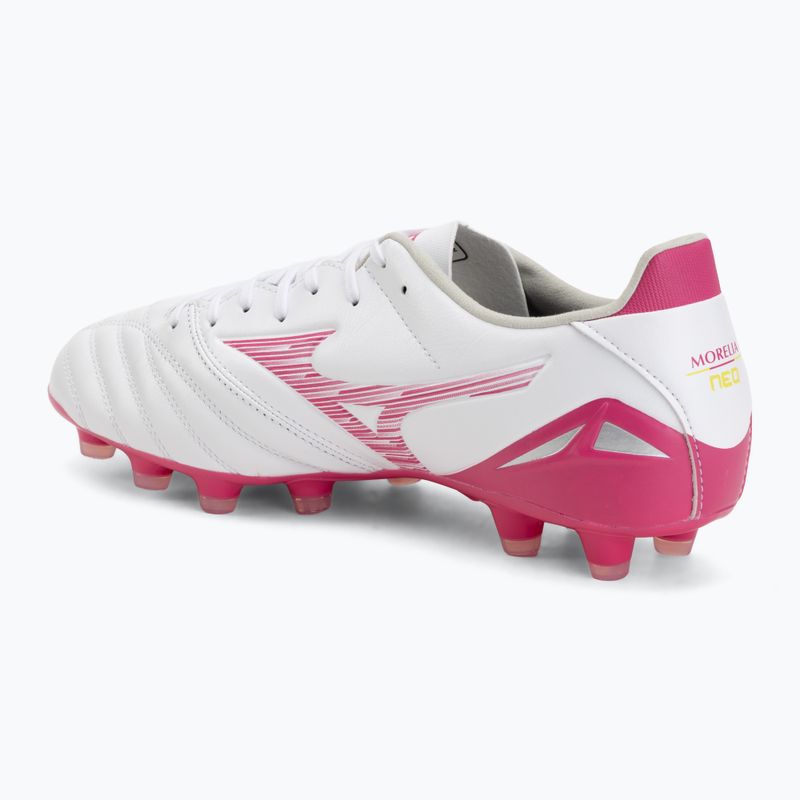 Încălțăminte de fotbal Mizuno Morelia Neo IV Pro FG white/fuchsia purple/fuchsia purple 3