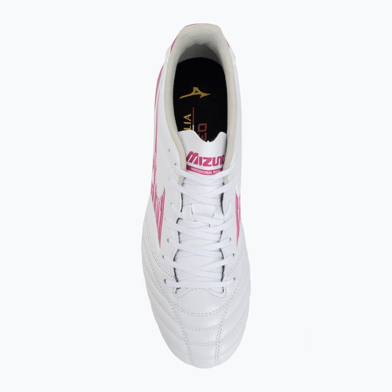 Încălțăminte de fotbal Mizuno Morelia Neo IV Pro AG white/fuchsia purple/fuchsia purple 5
