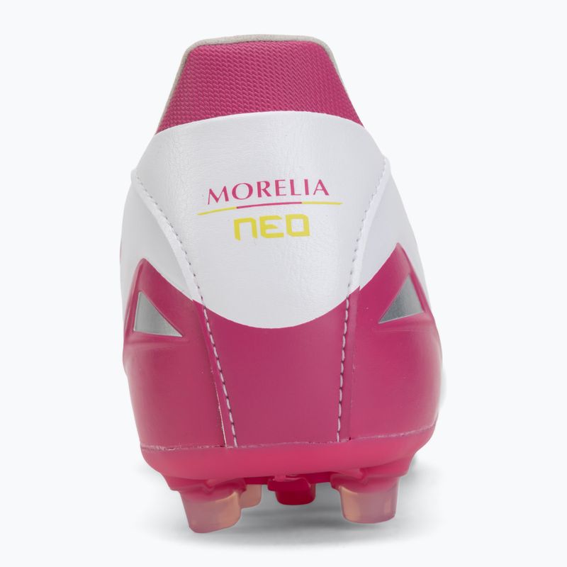 Încălțăminte de fotbal Mizuno Morelia Neo IV Pro AG white/fuchsia purple/fuchsia purple 6