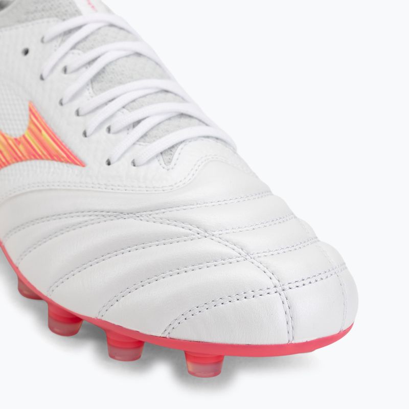Încălțăminte de fotbal Mizuno Morelia Neo IV Beta Japan FG white/pink tetra/fuchsia purple 7