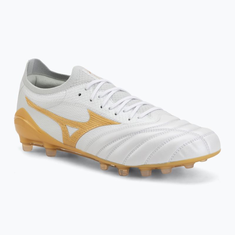 Încălțăminte de fotbal Mizuno Morelia Neo IV Beta Japan AG white/mp gold/cool gray 3c