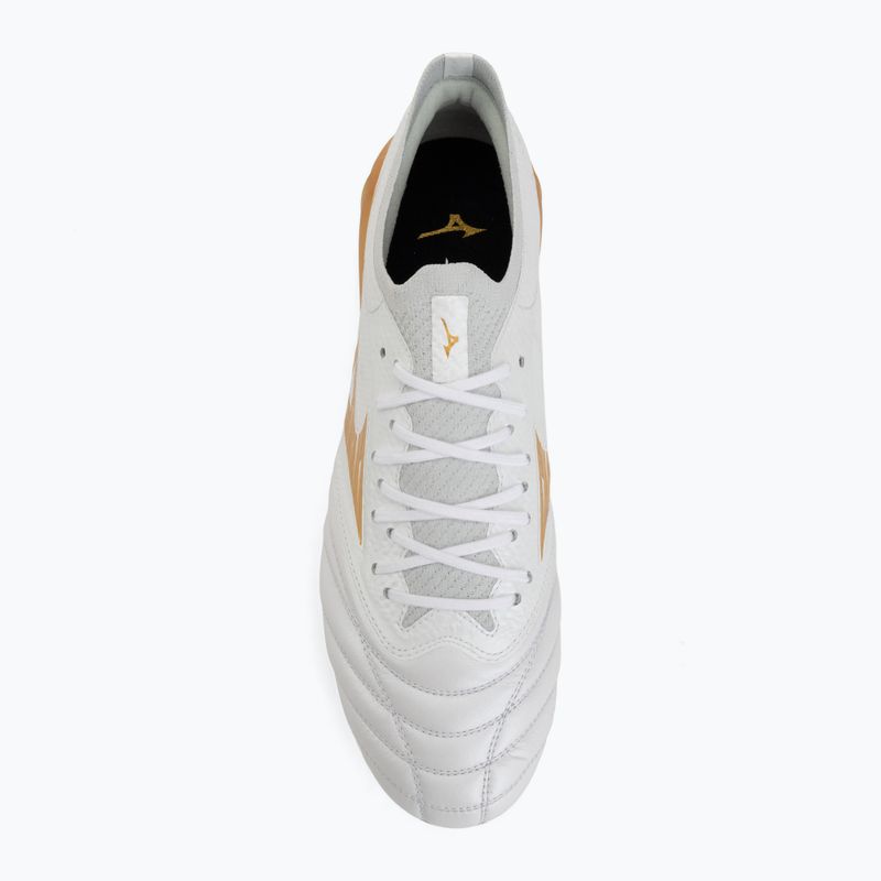Încălțăminte de fotbal Mizuno Morelia Neo IV Beta Elite FG white/mp gold/cool gray 3c 5