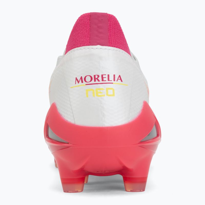 Încălțăminte de fotbal Mizuno Morelia Neo IV Beta Elite FG white/pink tetra/fuchsia purple 6